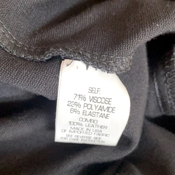 Theory Black Tie Dress with Leather - NEW - Picture 8 of 12